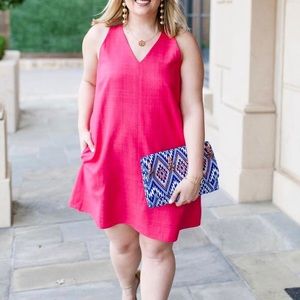 LaRoque Pink Linen Dress - Sz Small